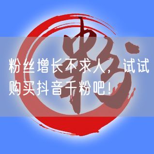 粉丝增长不求人，试试购买抖音千粉吧！